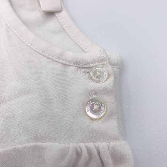 Authentic Gucci White Tees Top Girls Size 6-9 m - Picture 3 of 12